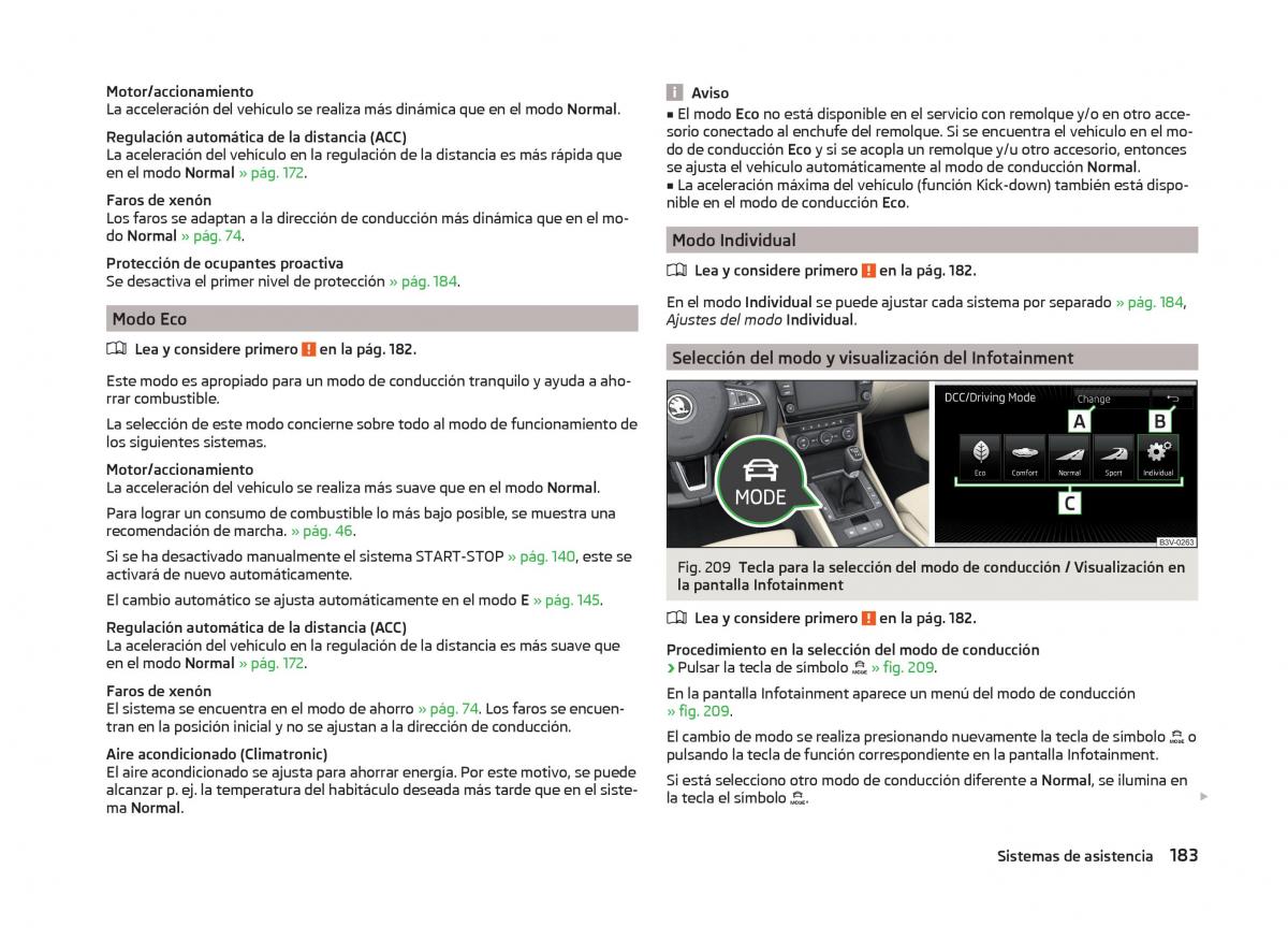 Skoda Superb III 3 manual del propietario / page 186