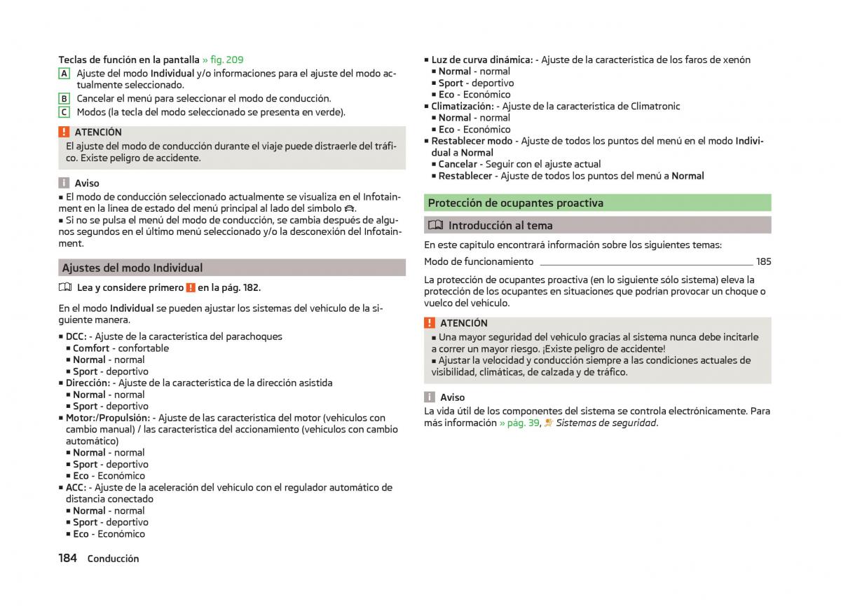 Skoda Superb III 3 manual del propietario / page 187