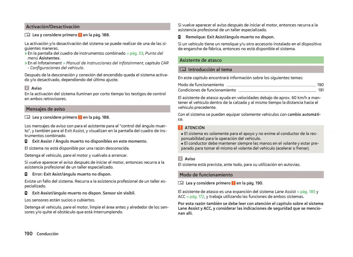 Skoda Superb III 3 manual del propietario / page 193