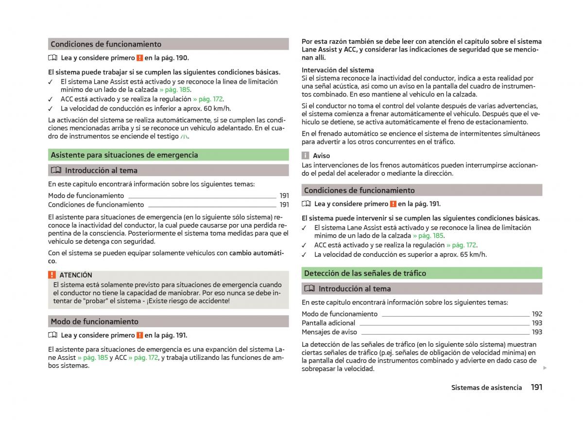 Skoda Superb III 3 manual del propietario / page 194