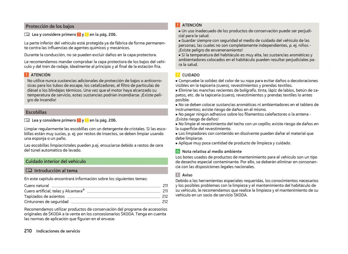 Skoda Superb III 3 manual del propietario / page 213