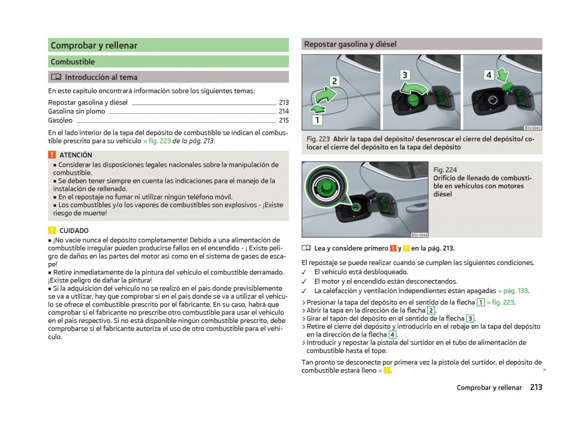 Skoda Superb III 3 manual del propietario / page 216