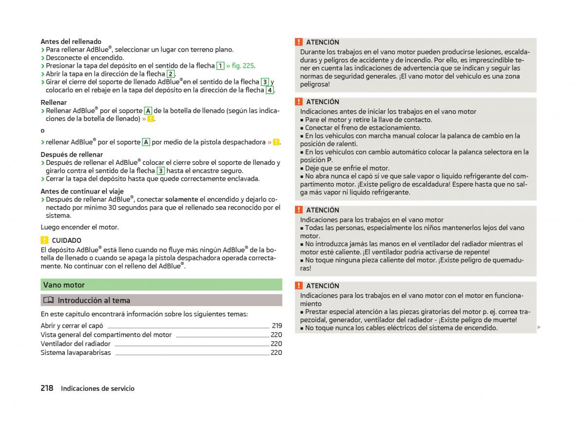 Skoda Superb III 3 manual del propietario / page 221