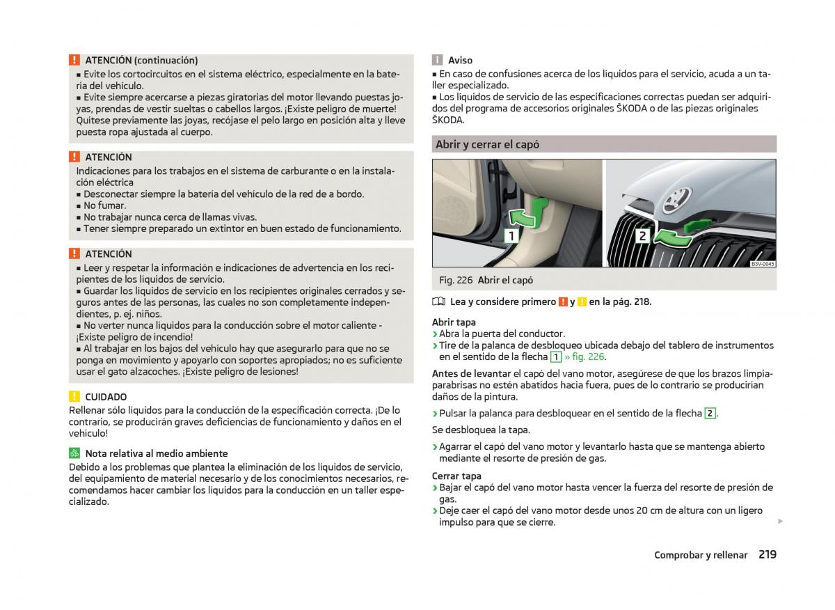 Skoda Superb III 3 manual del propietario / page 222