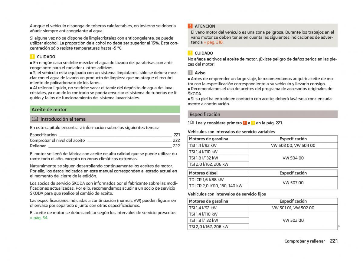 Skoda Superb III 3 manual del propietario / page 224