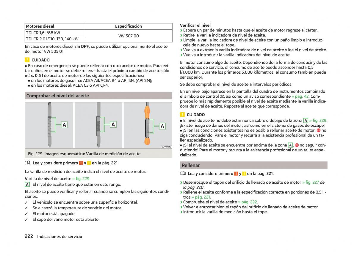 Skoda Superb III 3 manual del propietario / page 225