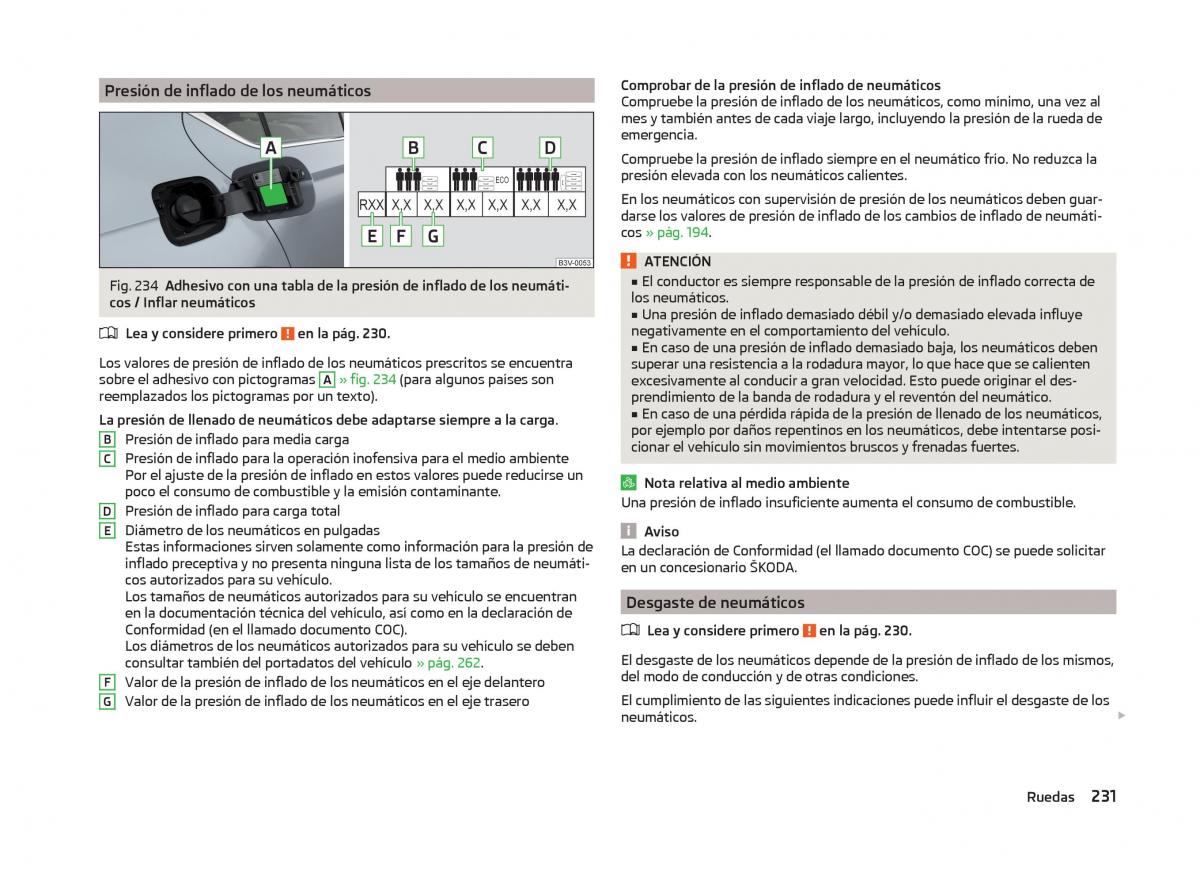 Skoda Superb III 3 manual del propietario / page 234