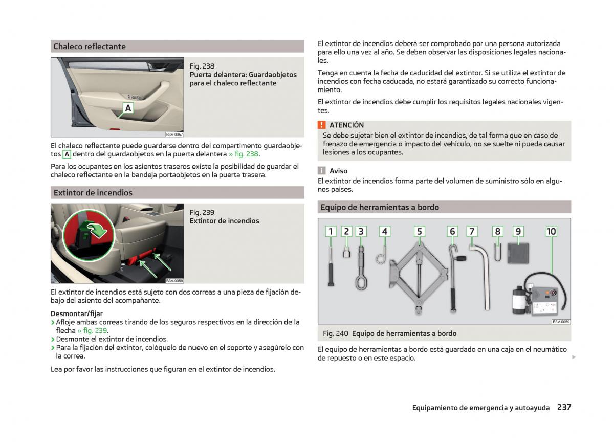 Skoda Superb III 3 manual del propietario / page 240