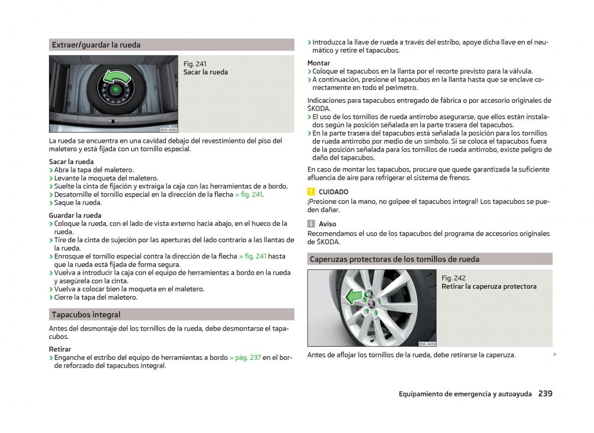 Skoda Superb III 3 manual del propietario / page 242