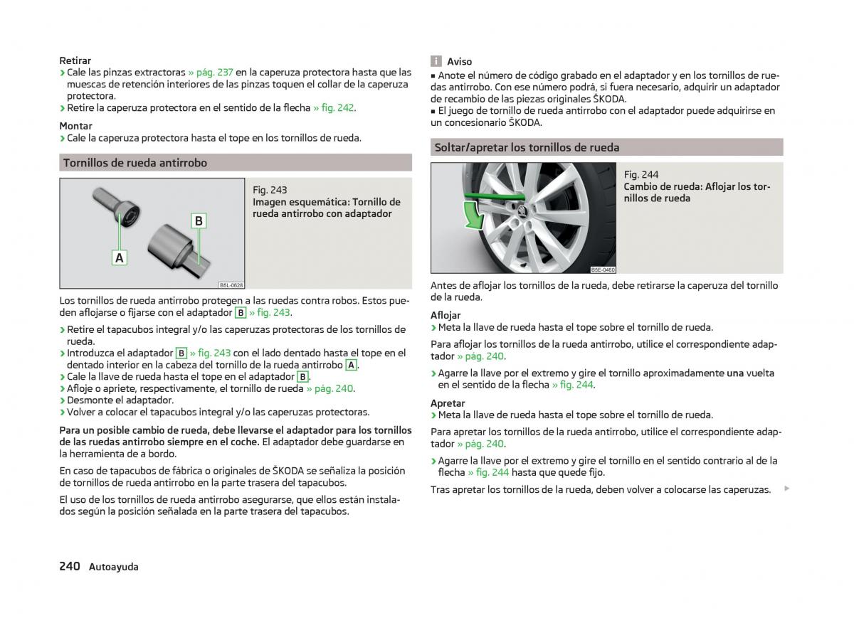 Skoda Superb III 3 manual del propietario / page 243