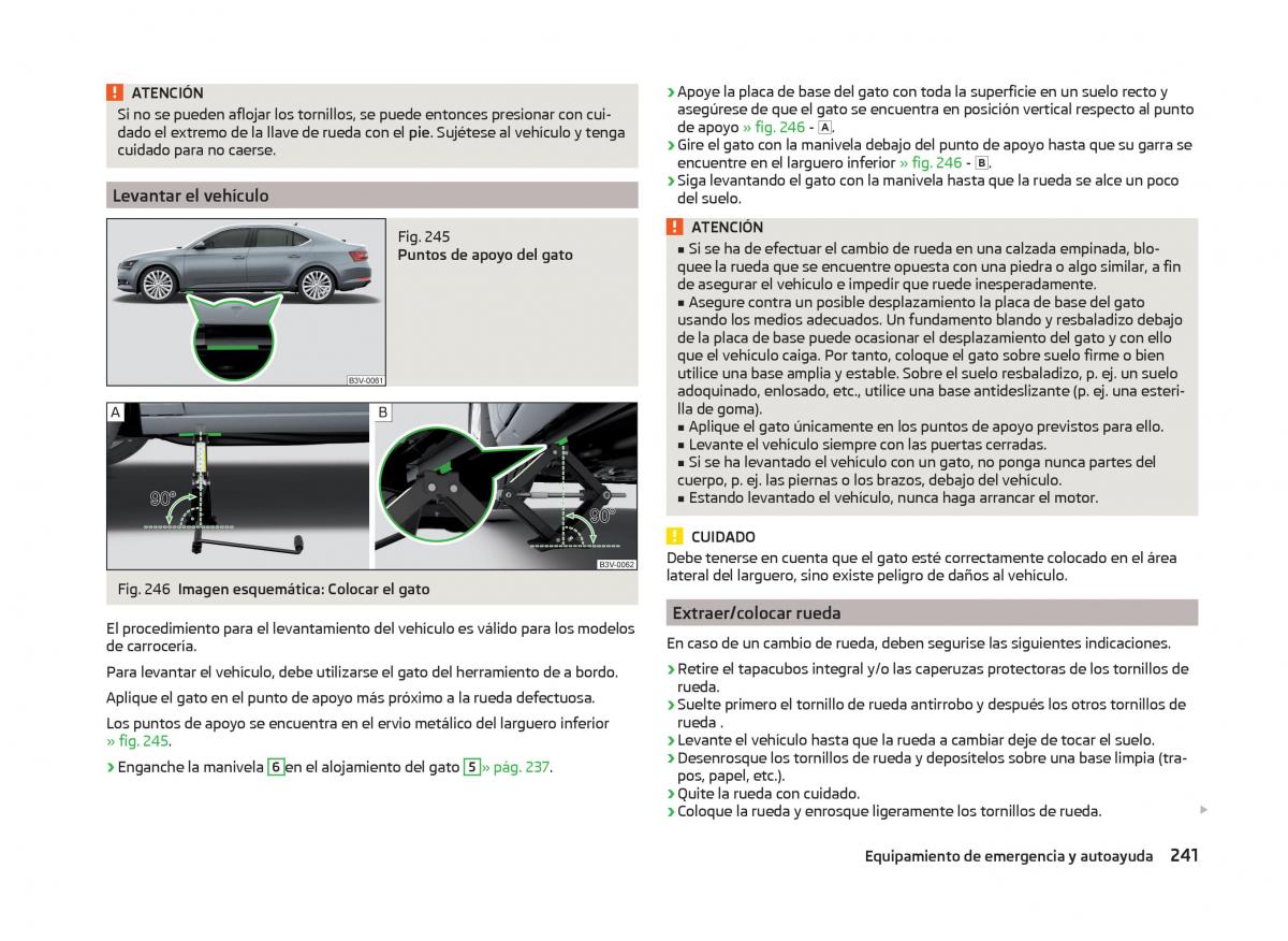 Skoda Superb III 3 manual del propietario / page 244