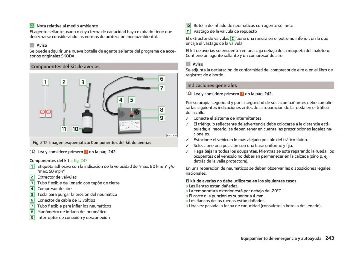 Skoda Superb III 3 manual del propietario / page 246