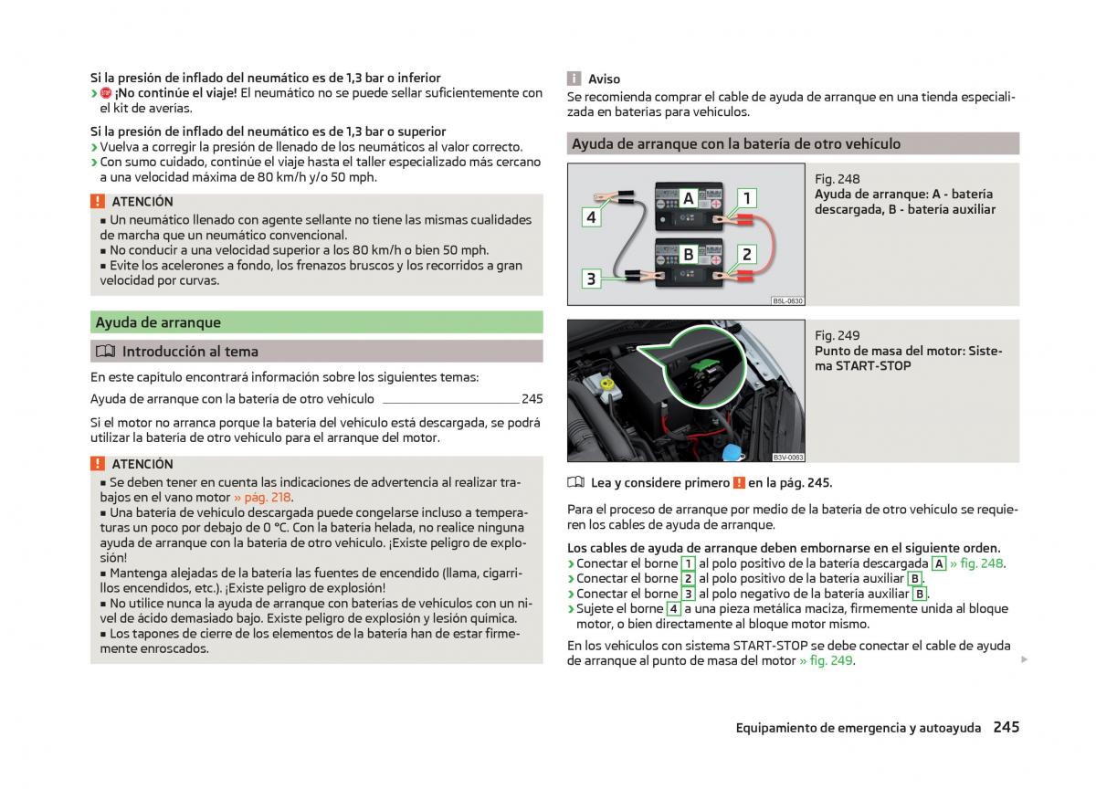 Skoda Superb III 3 manual del propietario / page 248