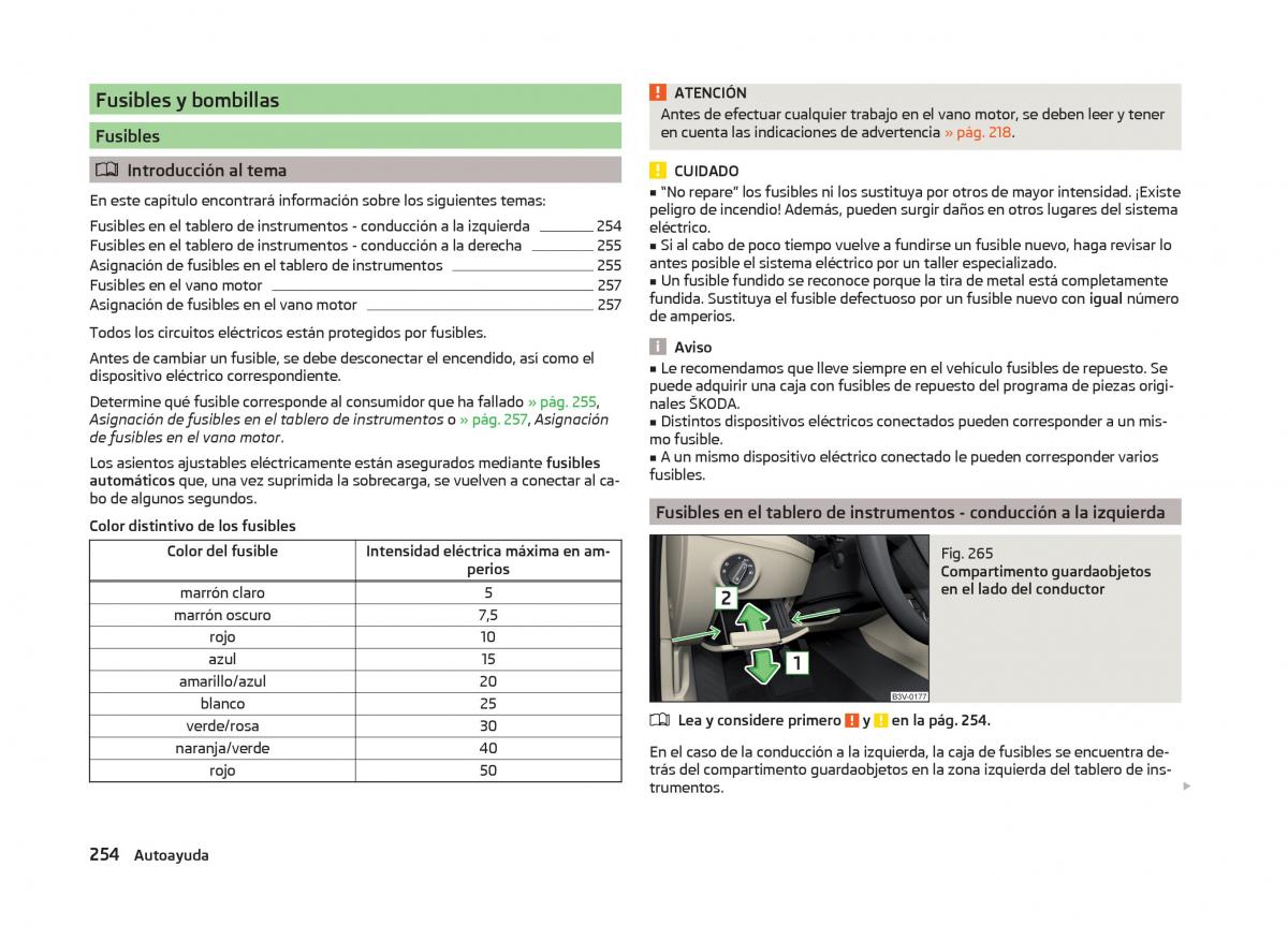 Skoda Superb III 3 manual del propietario / page 257