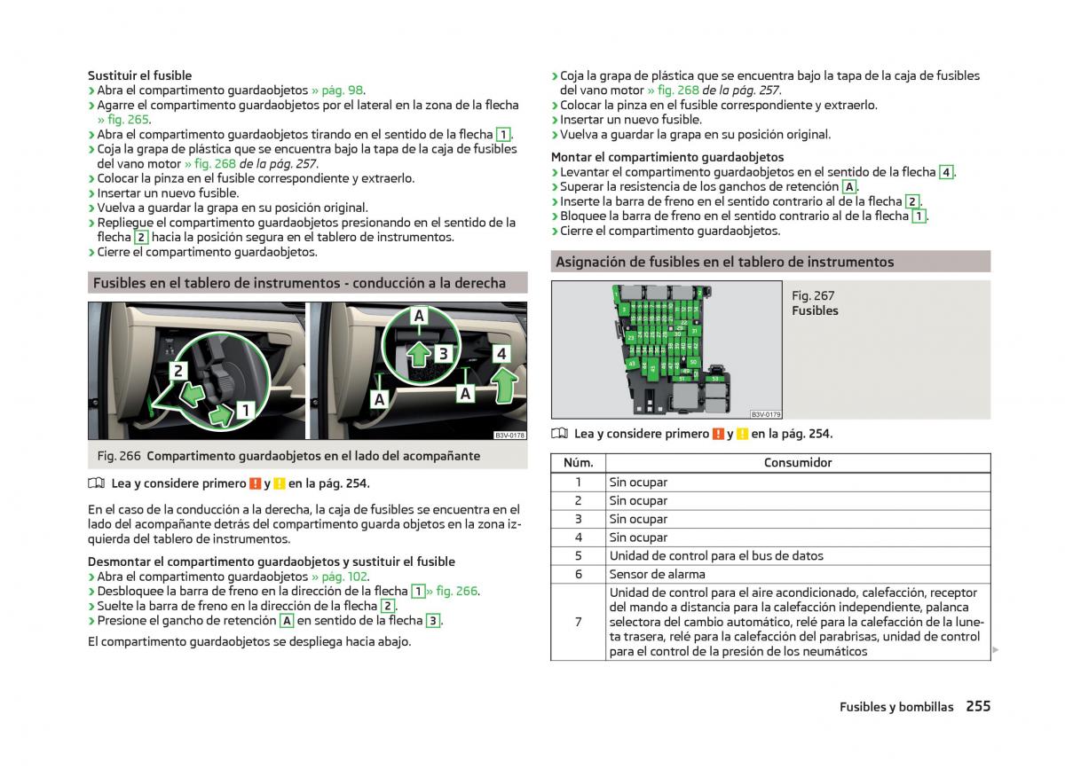 Skoda Superb III 3 manual del propietario / page 258