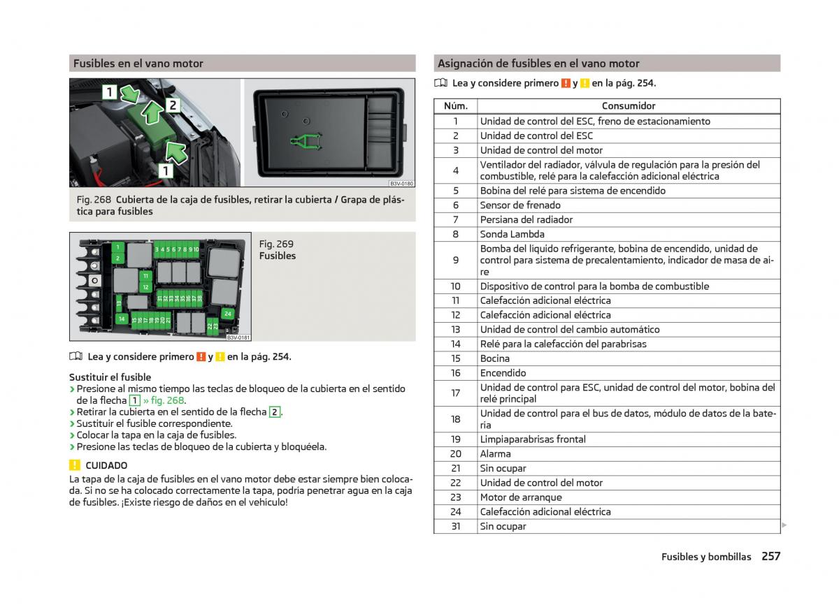 Skoda Superb III 3 manual del propietario / page 260