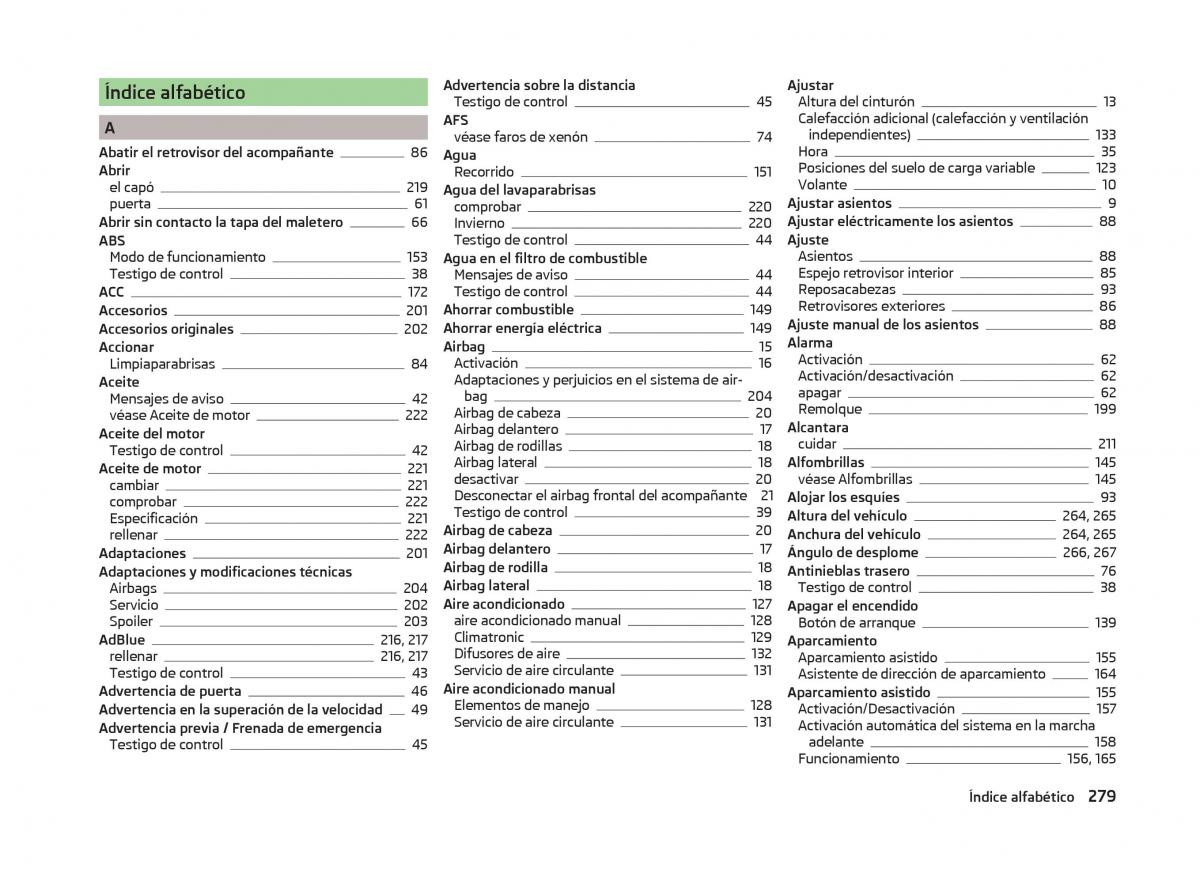 Skoda Superb III 3 manual del propietario / page 282