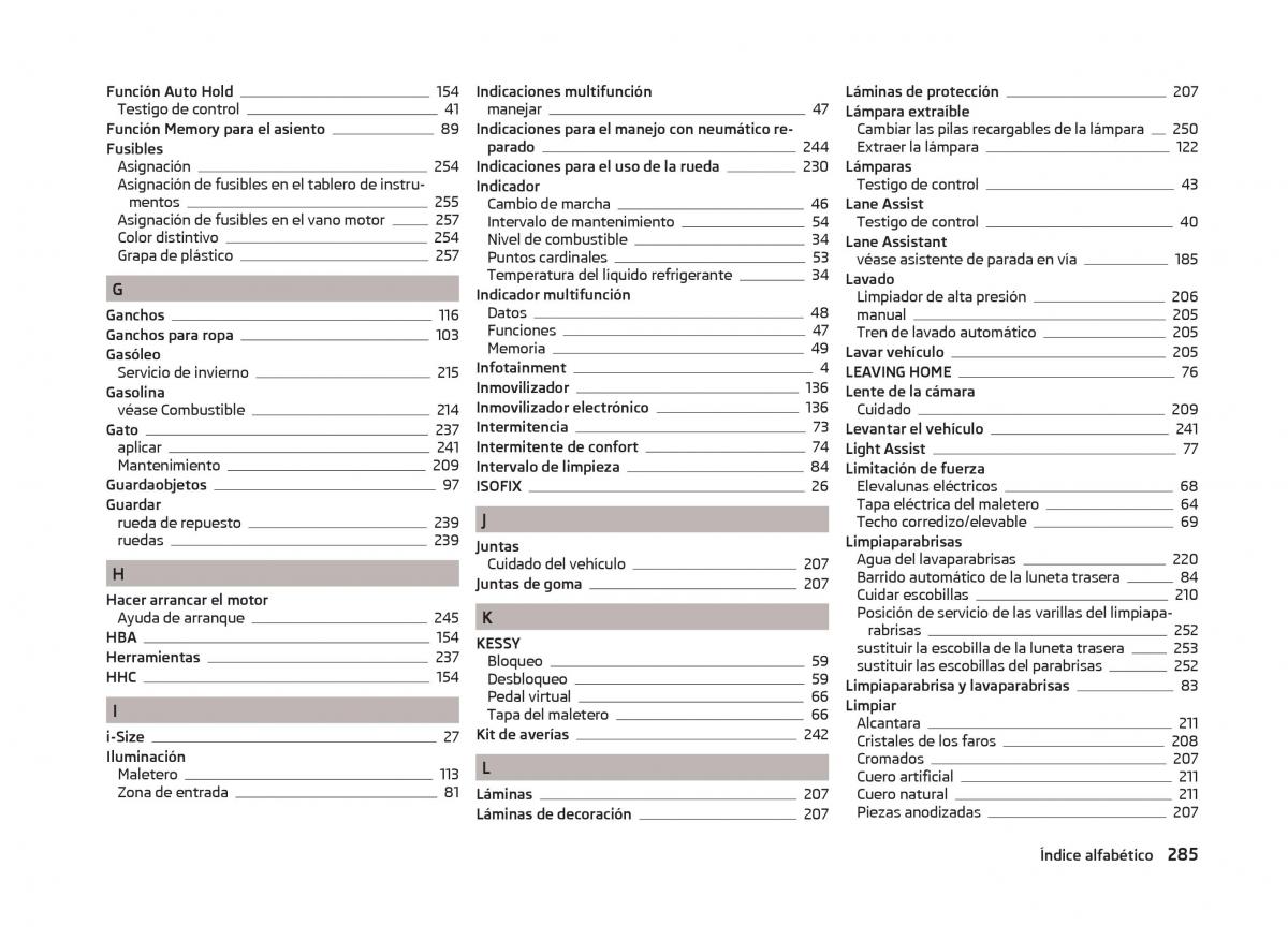 Skoda Superb III 3 manual del propietario / page 288