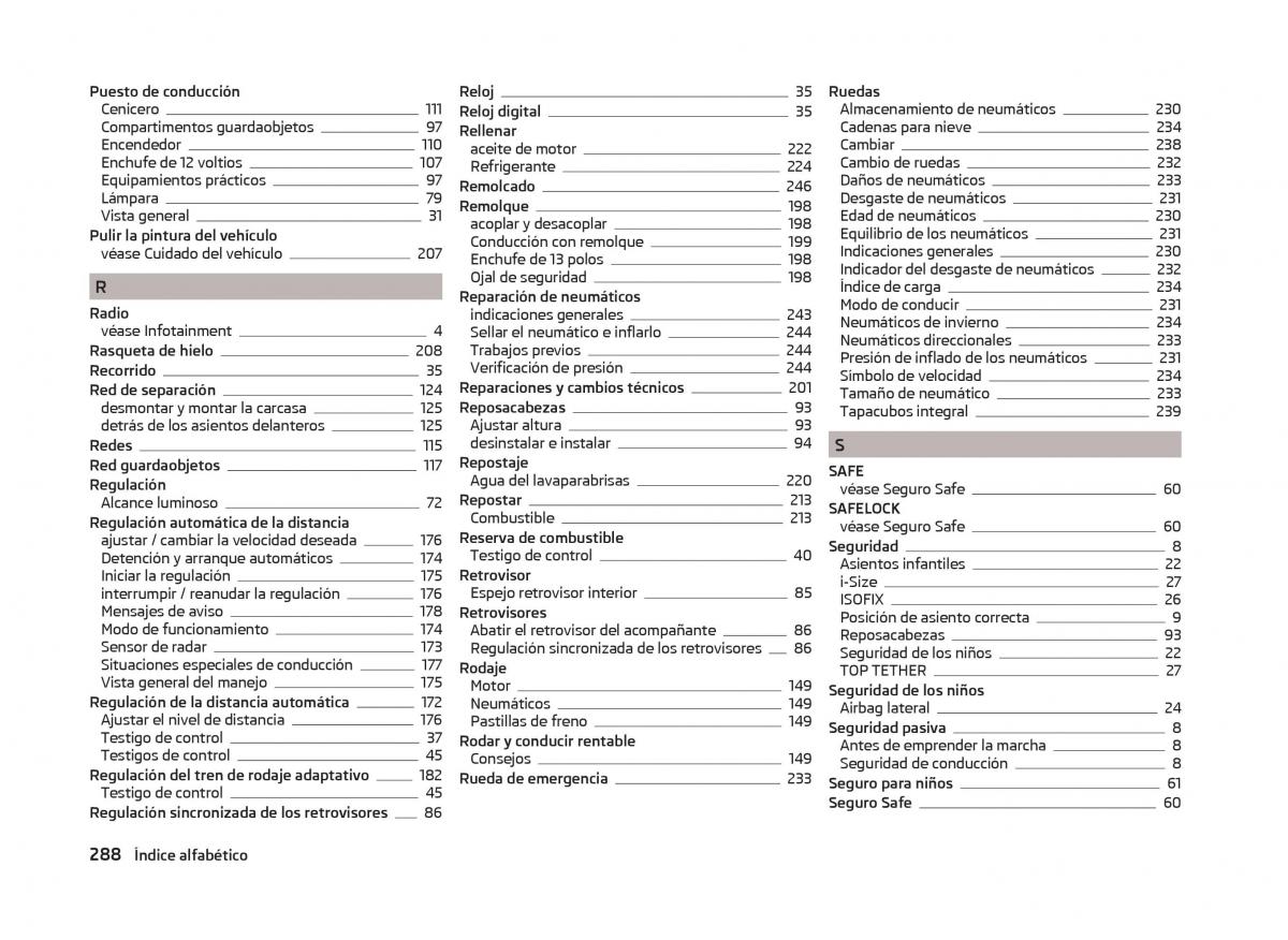 Skoda Superb III 3 manual del propietario / page 291