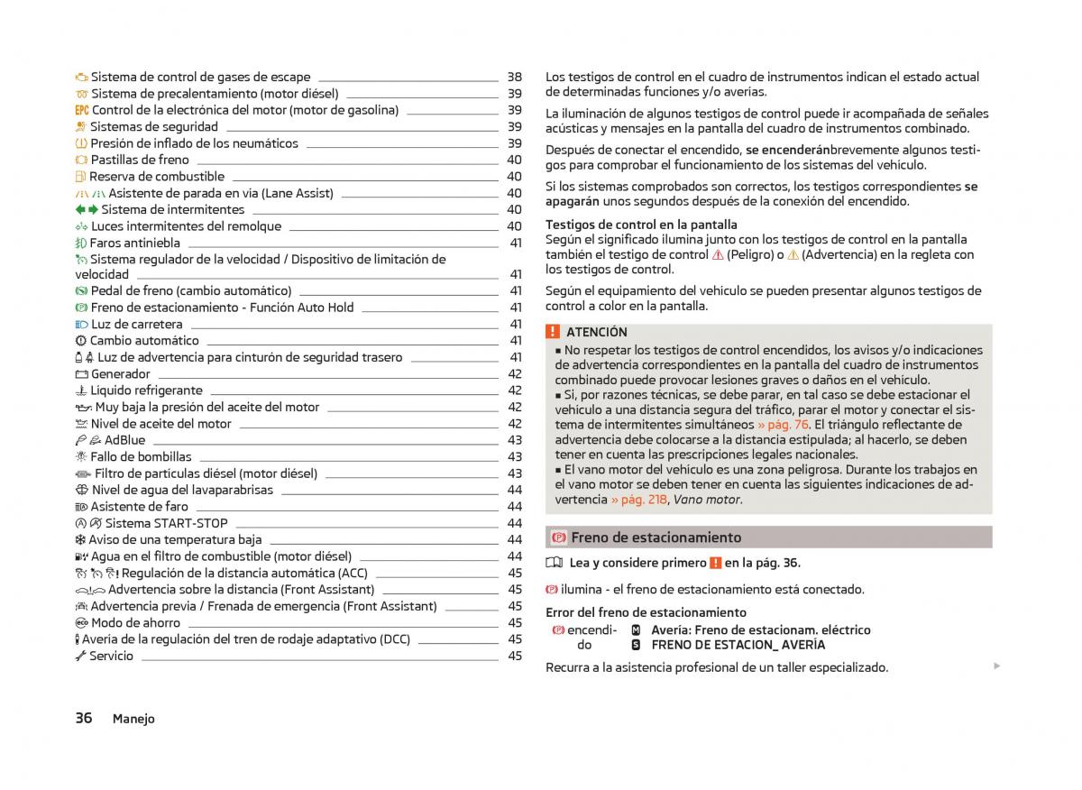 Skoda Superb III 3 manual del propietario / page 39