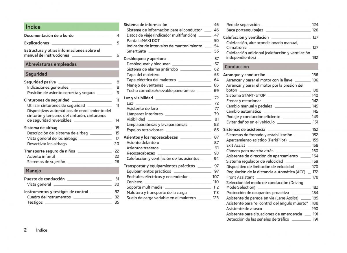 Skoda Superb III 3 manual del propietario / page 5