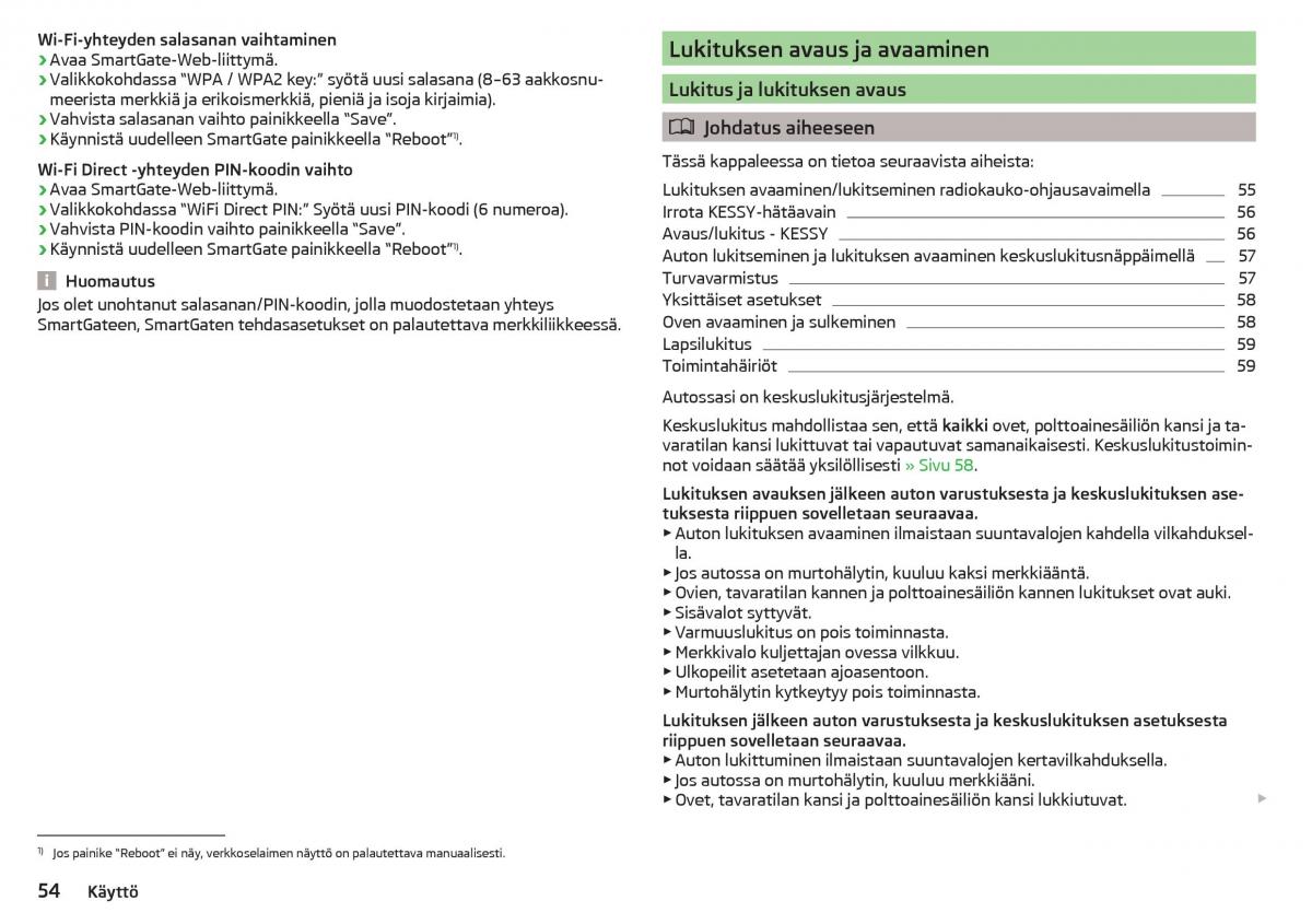 Skoda Superb III 3 omistajan kasikirja / page 56