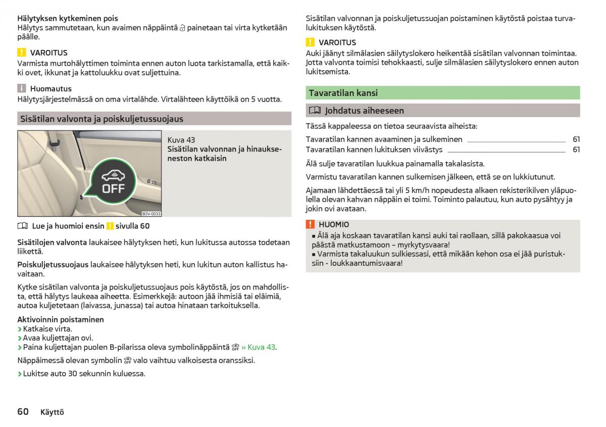 Skoda Superb III 3 omistajan kasikirja / page 62