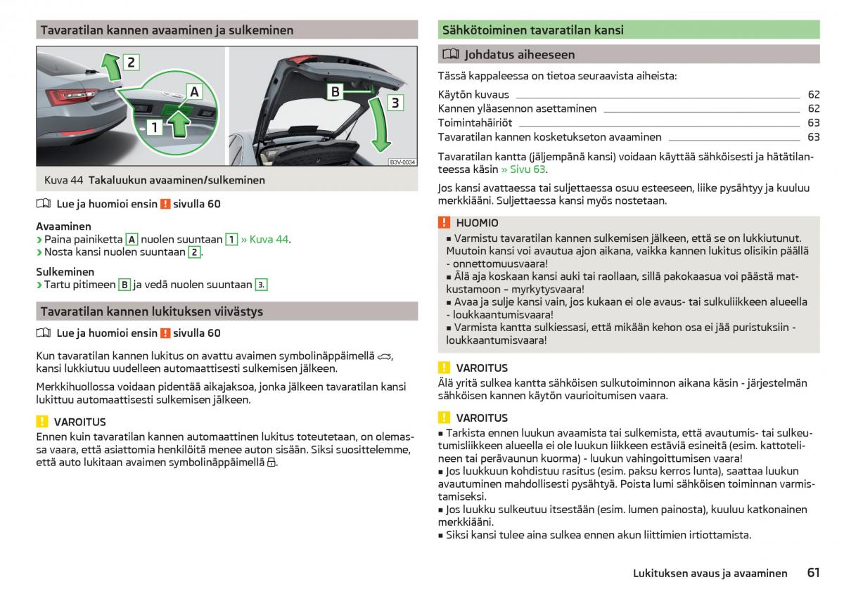 Skoda Superb III 3 omistajan kasikirja / page 63