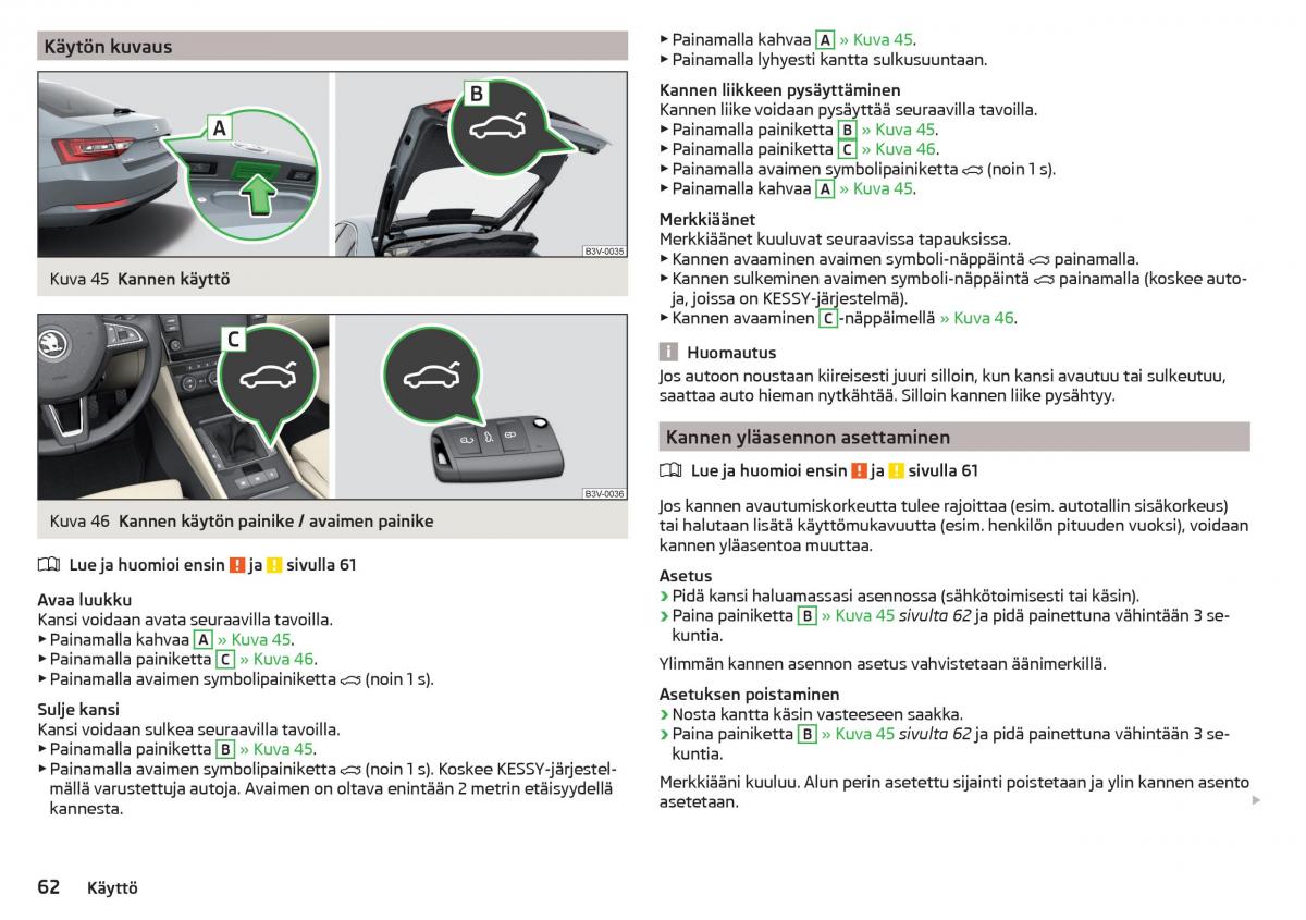 Skoda Superb III 3 omistajan kasikirja / page 64