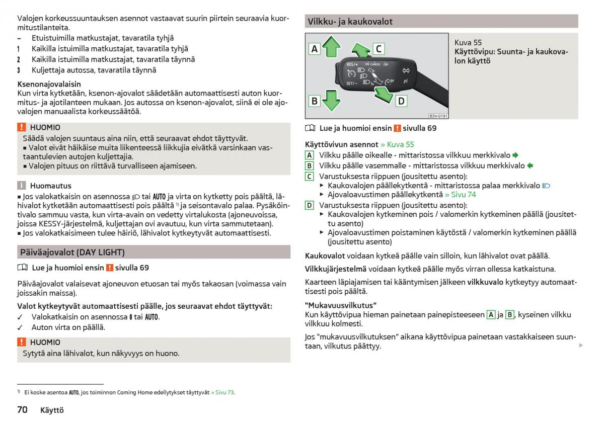 Skoda Superb III 3 omistajan kasikirja / page 72