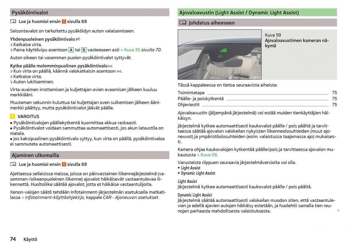 Skoda Superb III 3 omistajan kasikirja / page 76