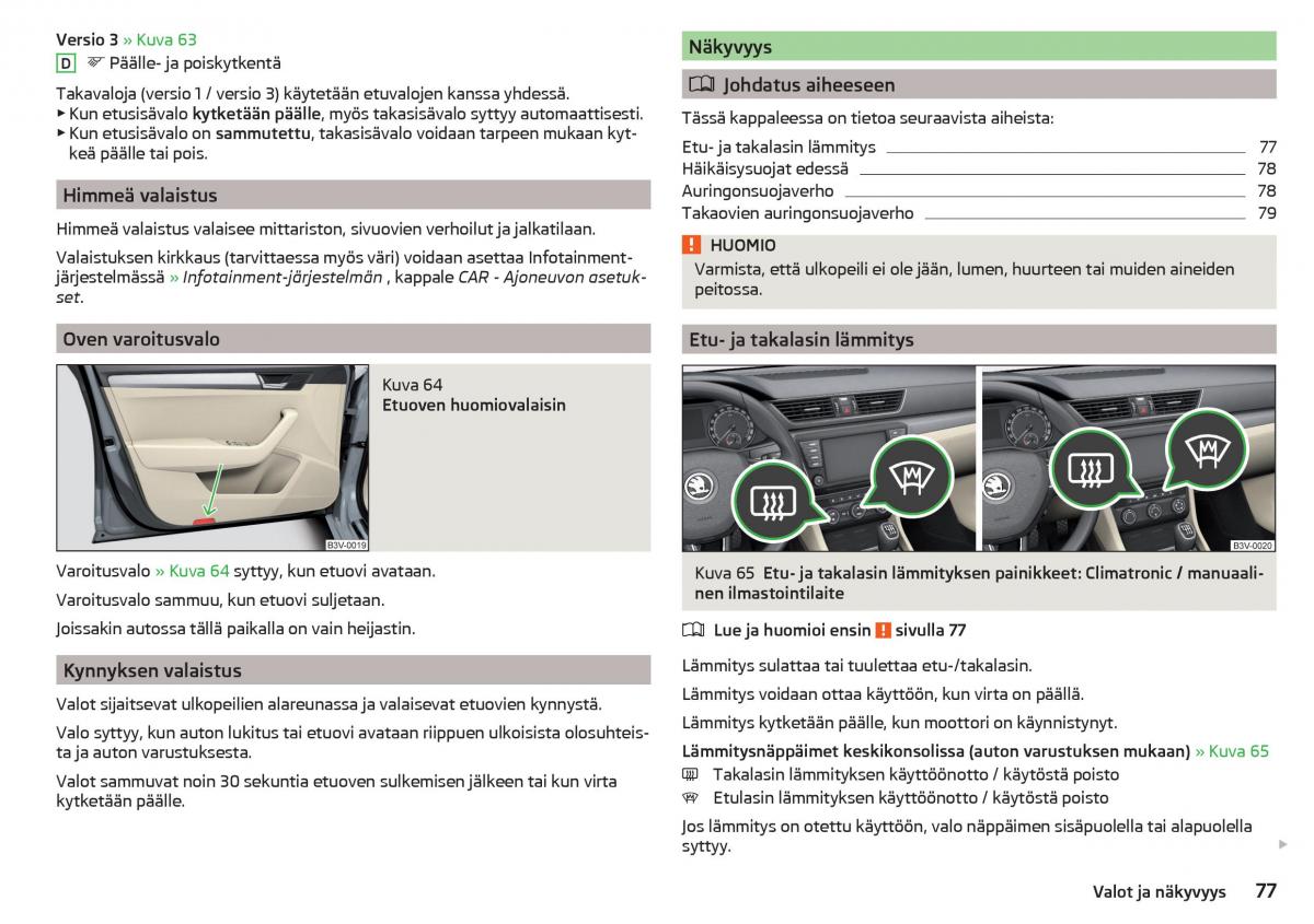 Skoda Superb III 3 omistajan kasikirja / page 79