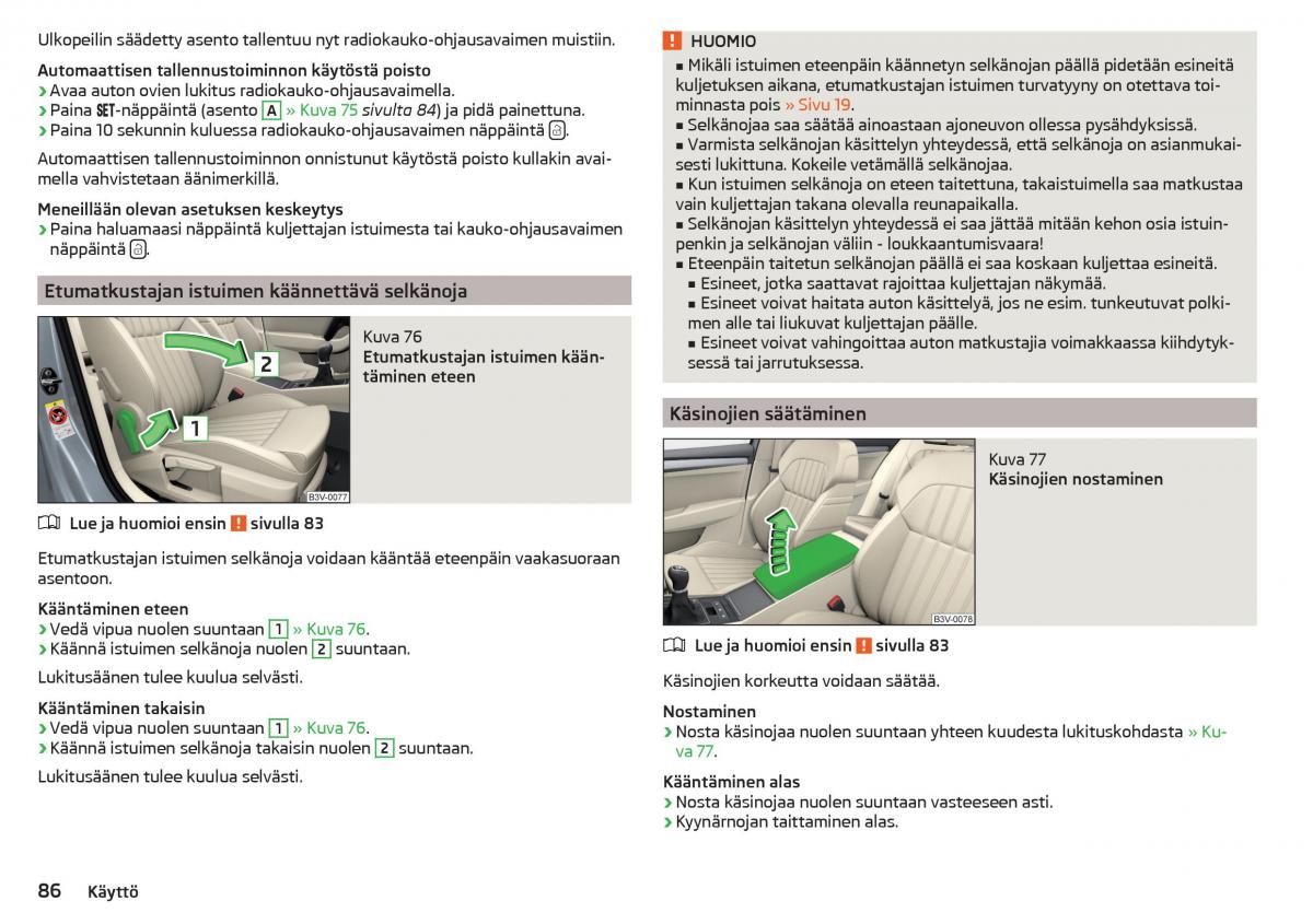 Skoda Superb III 3 omistajan kasikirja / page 88