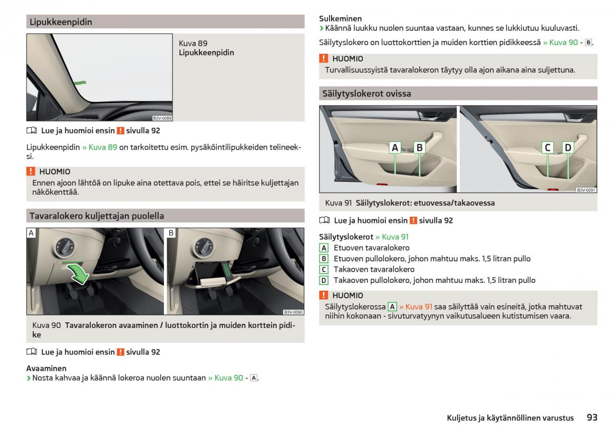 Skoda Superb III 3 omistajan kasikirja / page 95