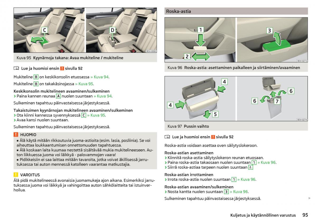 Skoda Superb III 3 omistajan kasikirja / page 97