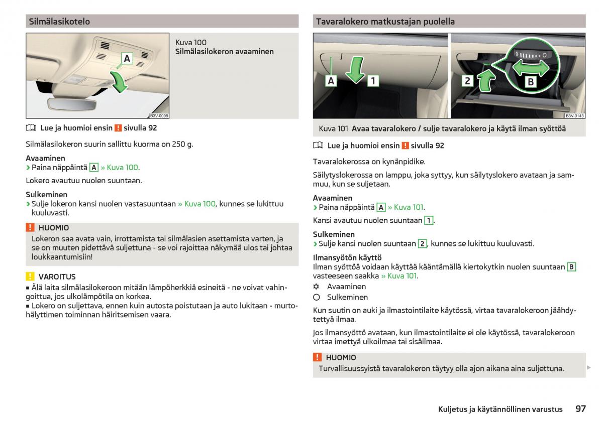 Skoda Superb III 3 omistajan kasikirja / page 99