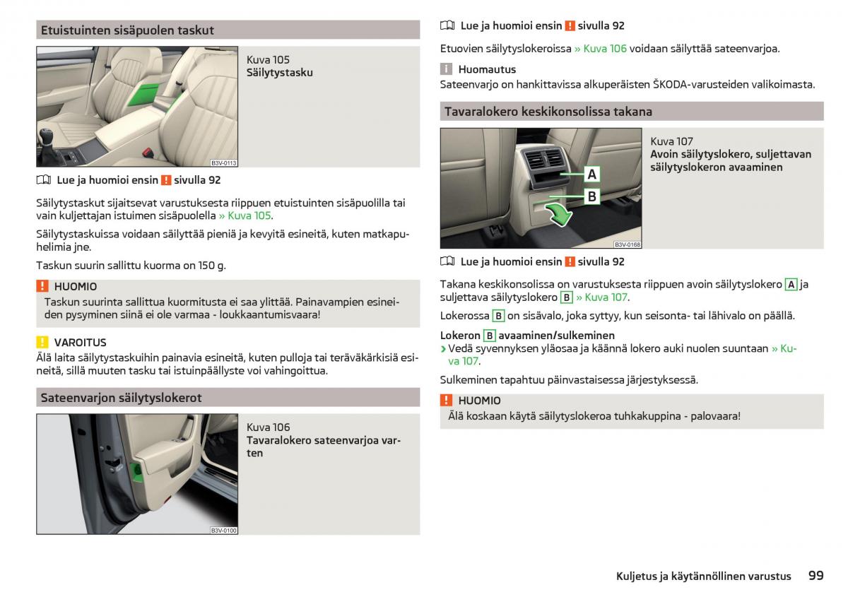 Skoda Superb III 3 omistajan kasikirja / page 101