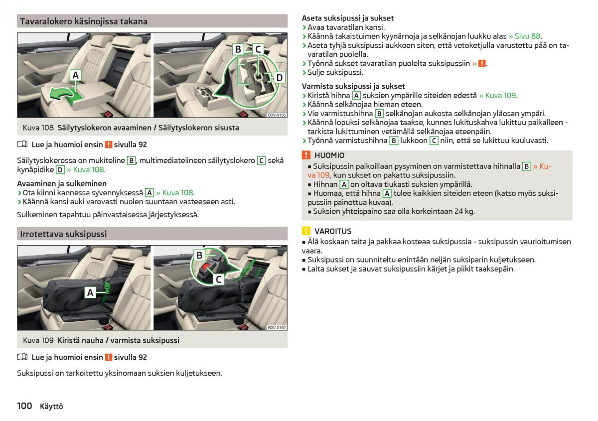 Skoda Superb III 3 omistajan kasikirja / page 102