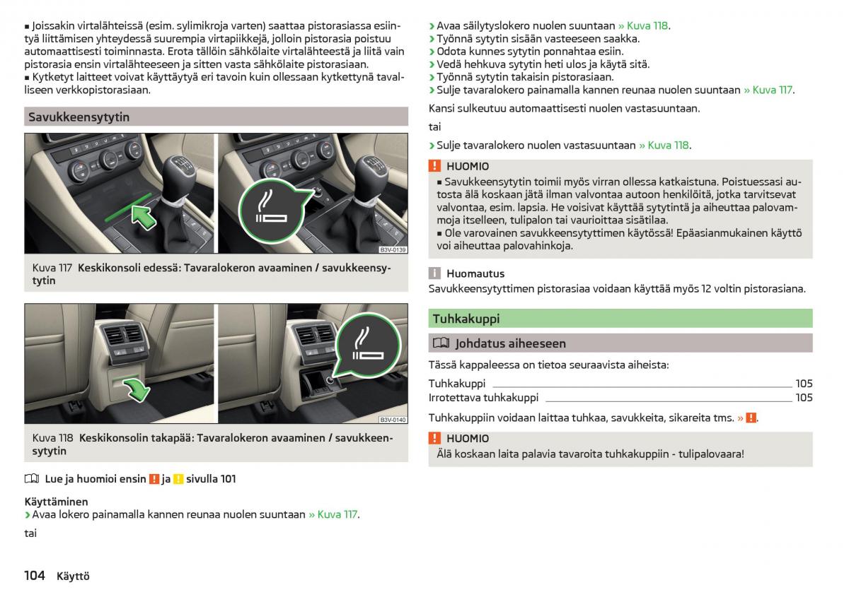 Skoda Superb III 3 omistajan kasikirja / page 106