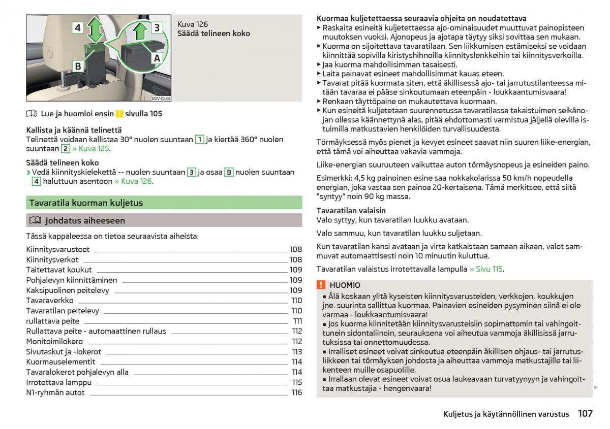 Skoda Superb III 3 omistajan kasikirja / page 109