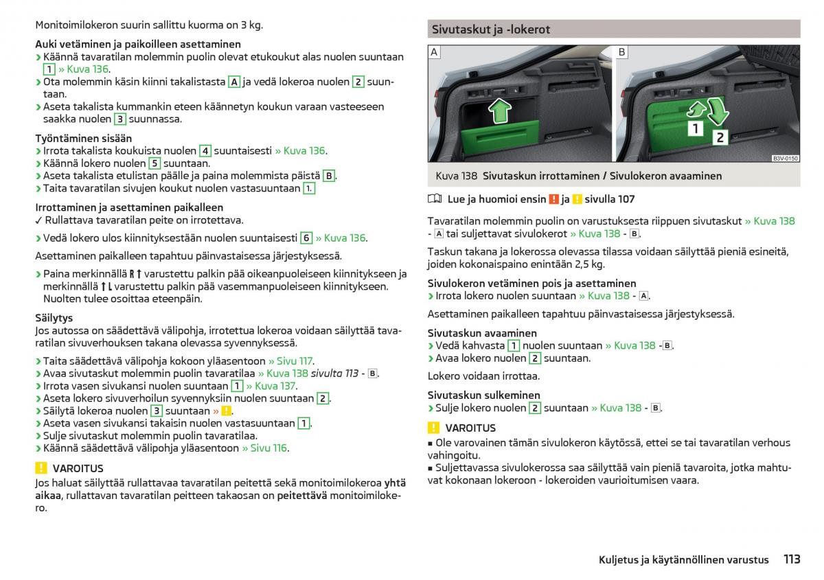 Skoda Superb III 3 omistajan kasikirja / page 115