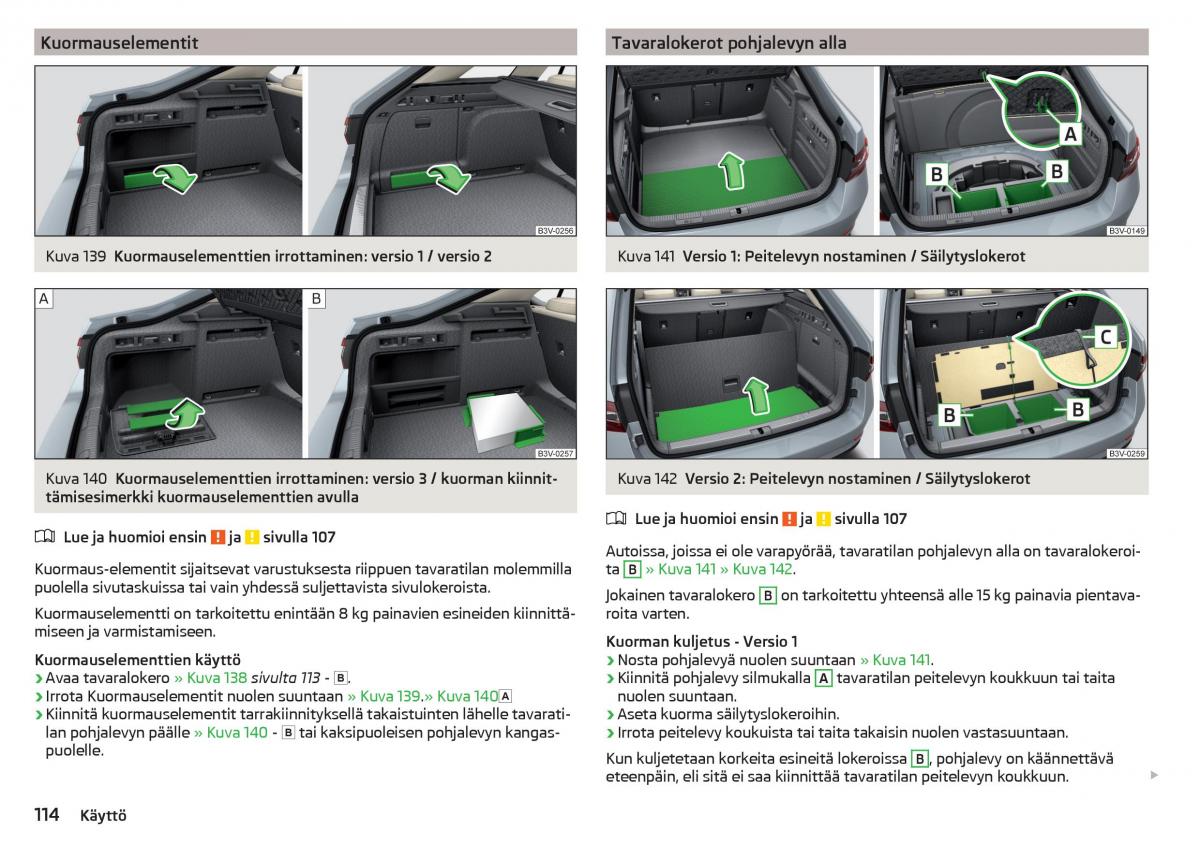 Skoda Superb III 3 omistajan kasikirja / page 116