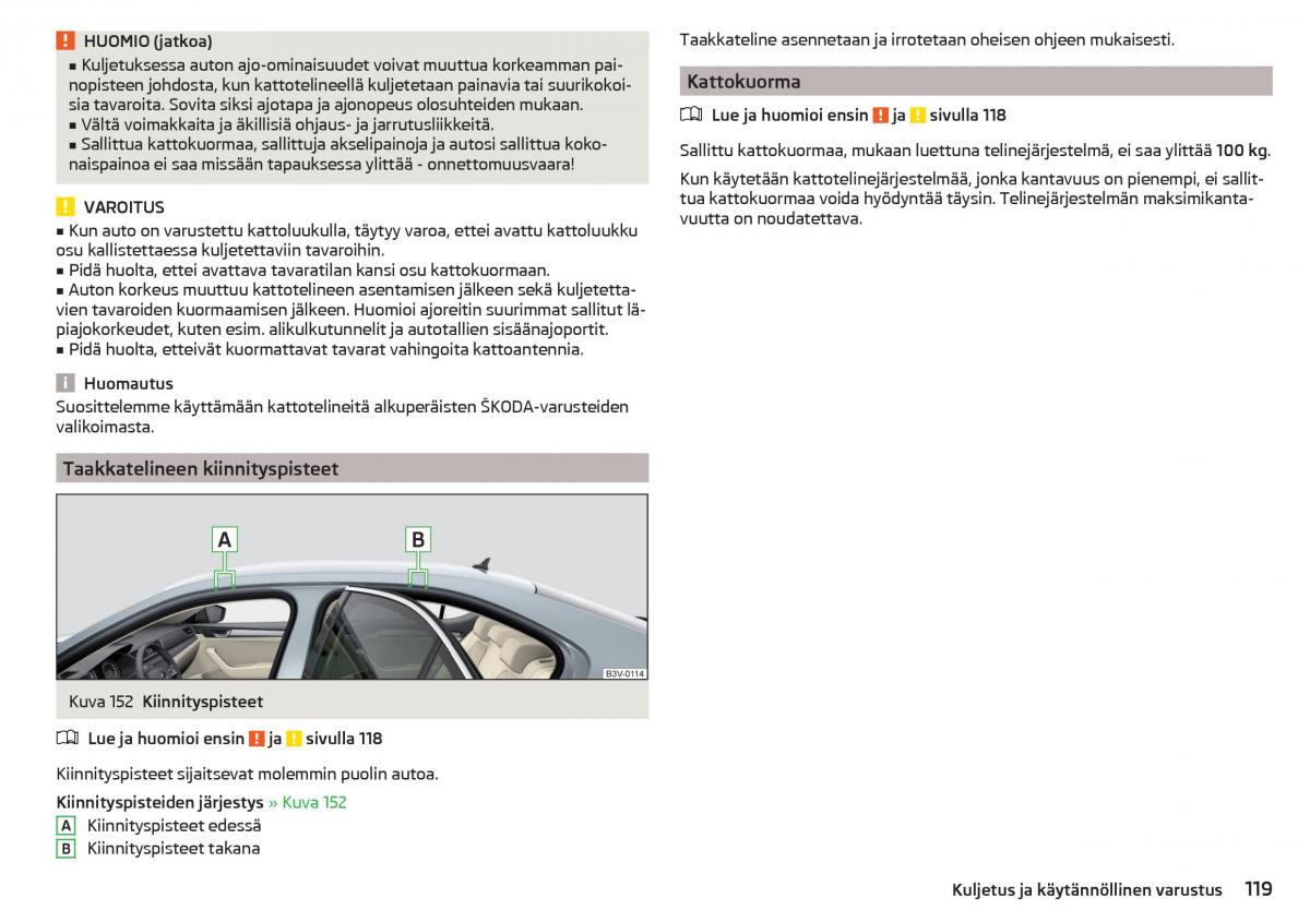 Skoda Superb III 3 omistajan kasikirja / page 121