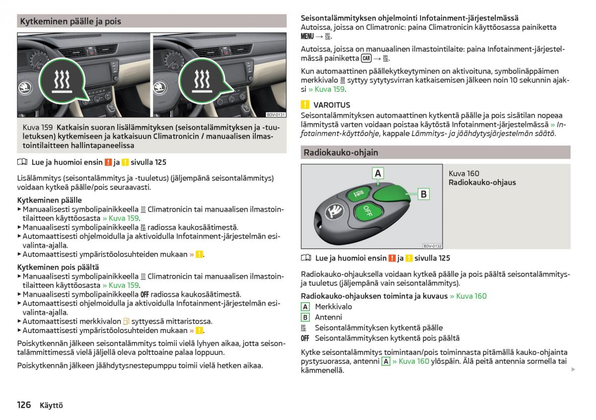 Skoda Superb III 3 omistajan kasikirja / page 128