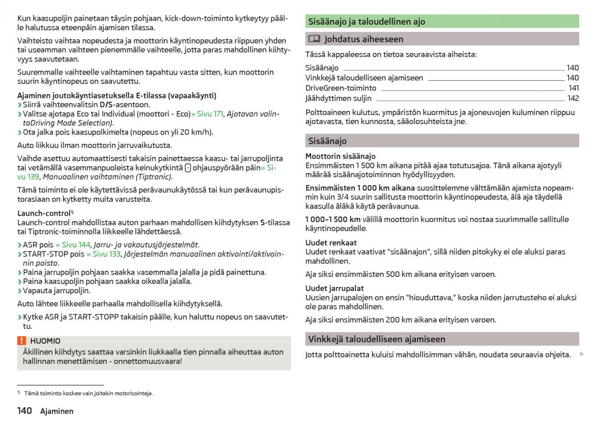 Skoda Superb III 3 omistajan kasikirja / page 142