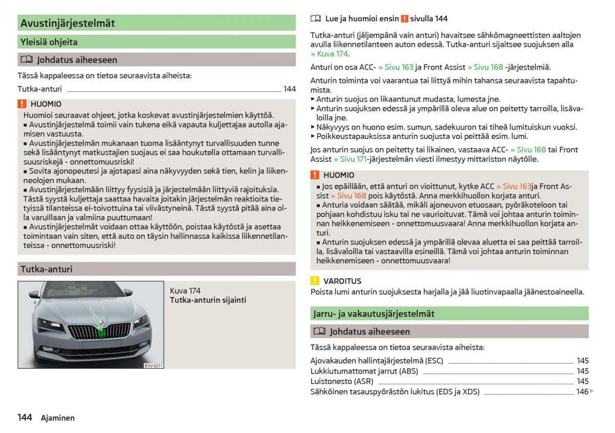 Skoda Superb III 3 omistajan kasikirja / page 146