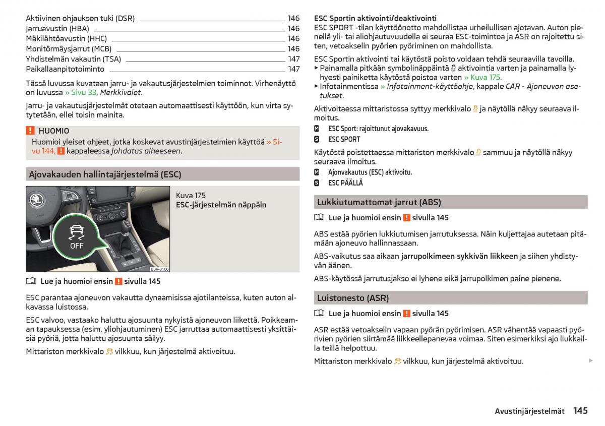 Skoda Superb III 3 omistajan kasikirja / page 147