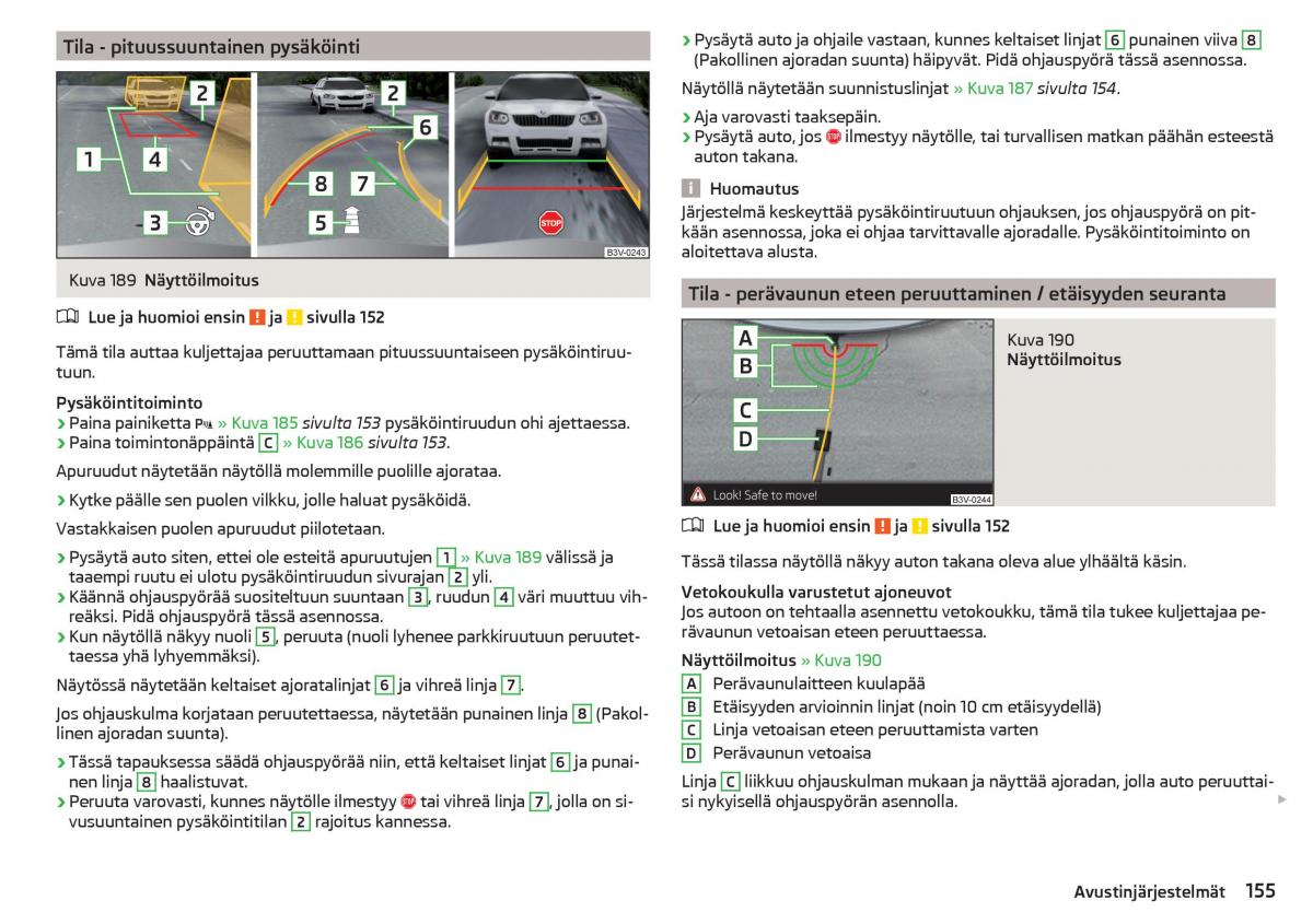 Skoda Superb III 3 omistajan kasikirja / page 157