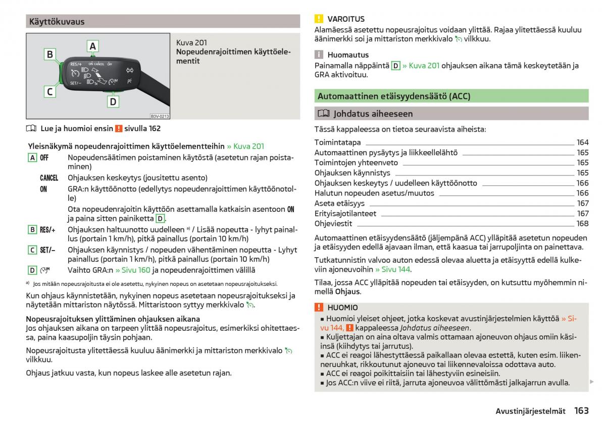 Skoda Superb III 3 omistajan kasikirja / page 165