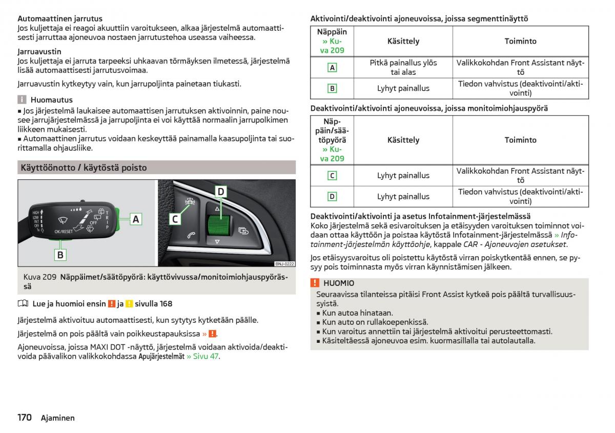 Skoda Superb III 3 omistajan kasikirja / page 172